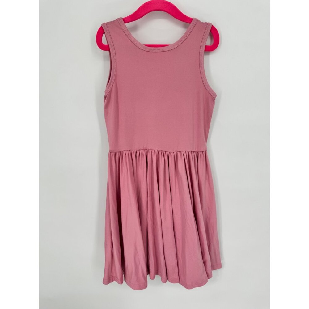 Dotdotsmile Girls Tank Dress Size 7 Solid Pink Super Soft NWT - Picture 3 of 3